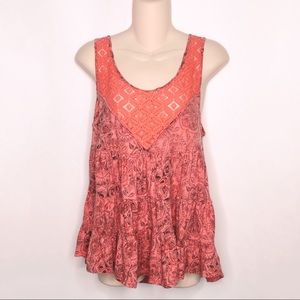 Free People | Coral Lace Detail Swing Tank